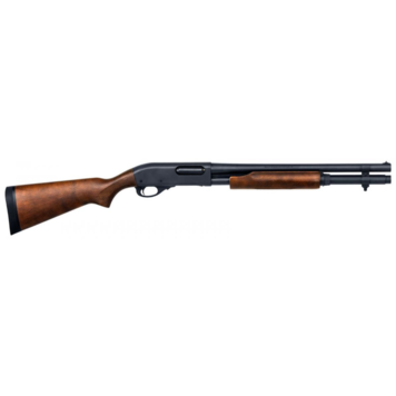 Remington Remington 870 Express Pump-Action Defender Shotgun, 18.5", Wood Stock, holds 6 rounds, 12 Gauge