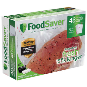 Tilia FoodSaver Tilia Foodsaver Quart Size Heat-Seal Vacuum Sealer Bags, 48 Count (8"x11")