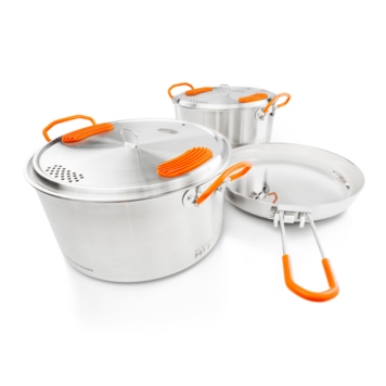 GSI Outdoors GSI Glacier Stainless Base Camper Medium Pot Set