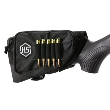 Hunter's Specialties Hunters Specialties Butt Stock Rifle Shell Holder with Pouch Black