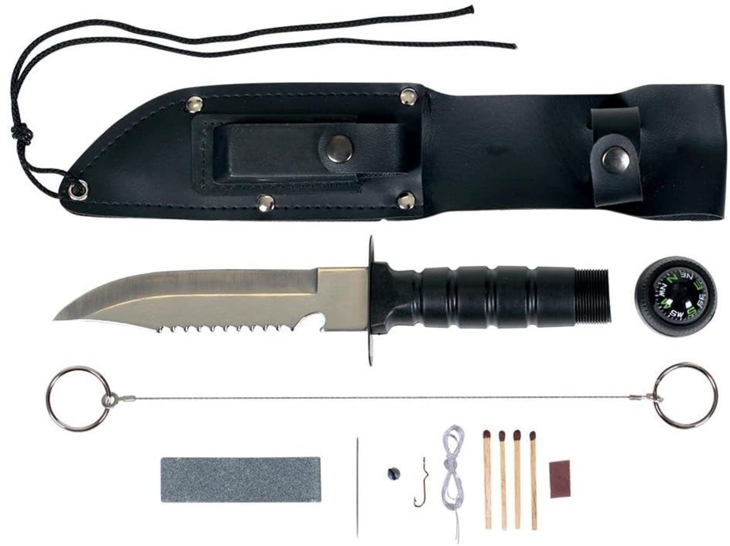 Stansport 6 Survival Knife Kit with Sheath - Outdoor Essentials
