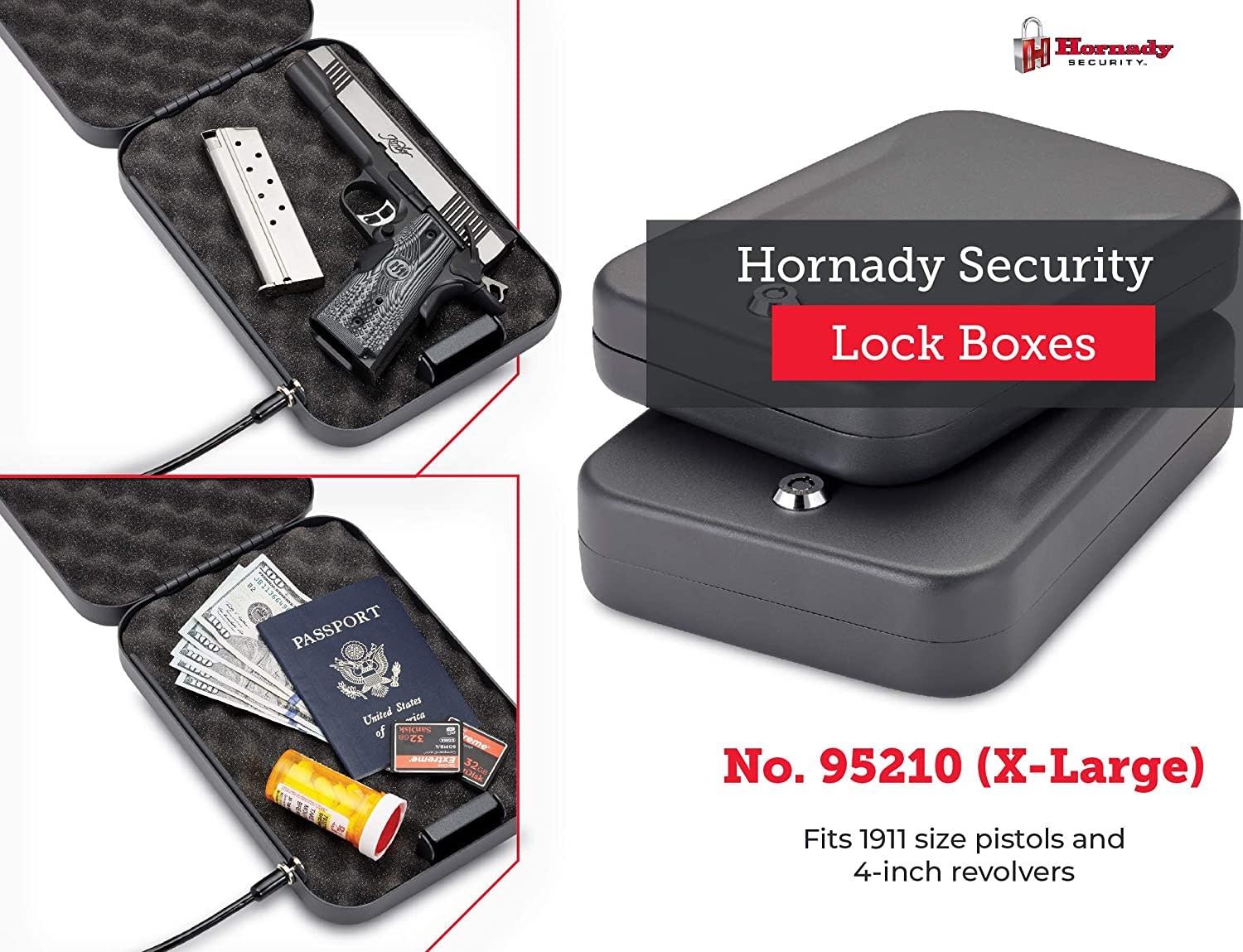 Hornady Standard Lock BoxXLarge with 2 Keys Outdoor Essentials