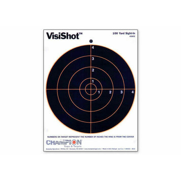 Champion Champion Visishot 8" Bullseye 100 Yard Target 10pk