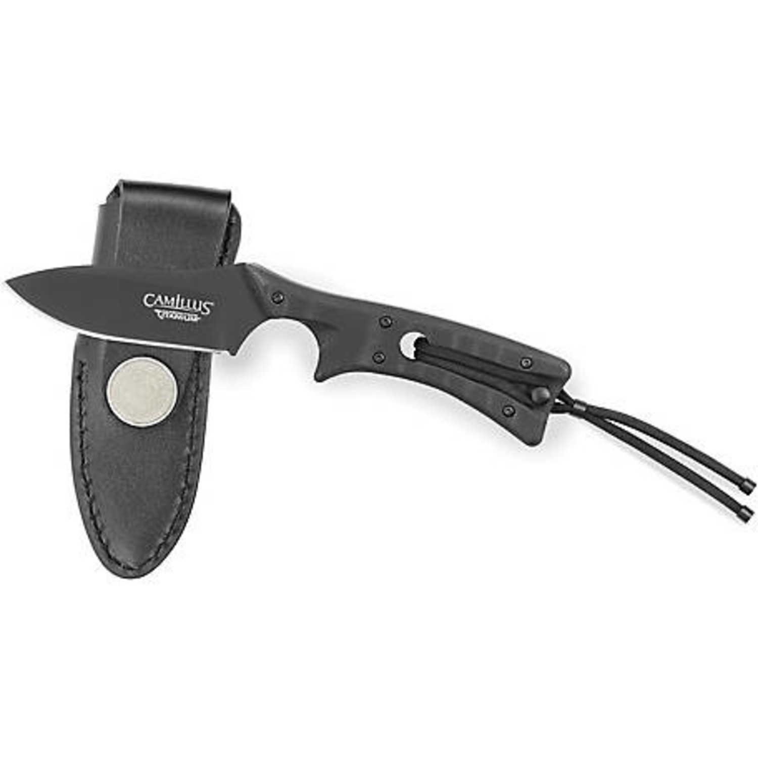 Camillus Tyrant Carbonitride Titanium Fixed Blade Knife with Leather