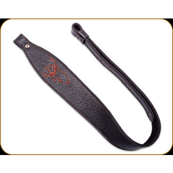Levy's Levy's Guide Series Black/Brown Garment Leather Rifle Sling Deer
