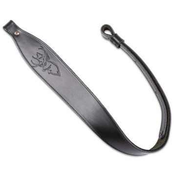 Levy's Levy's Leathers Stag Head Leather Cobra Rifle Sling, 28" - 36" Black