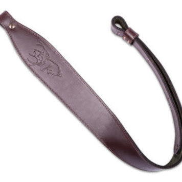 Levy's Levy's Leathers Stag Head Leather Cobra Rifle Sling, 28" - 36" Brown