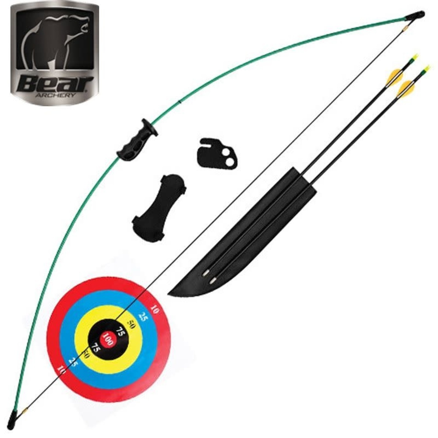 Bear Archery Crusader Ambidextrous 20 lb 51'' Youth Bow Set Outdoor