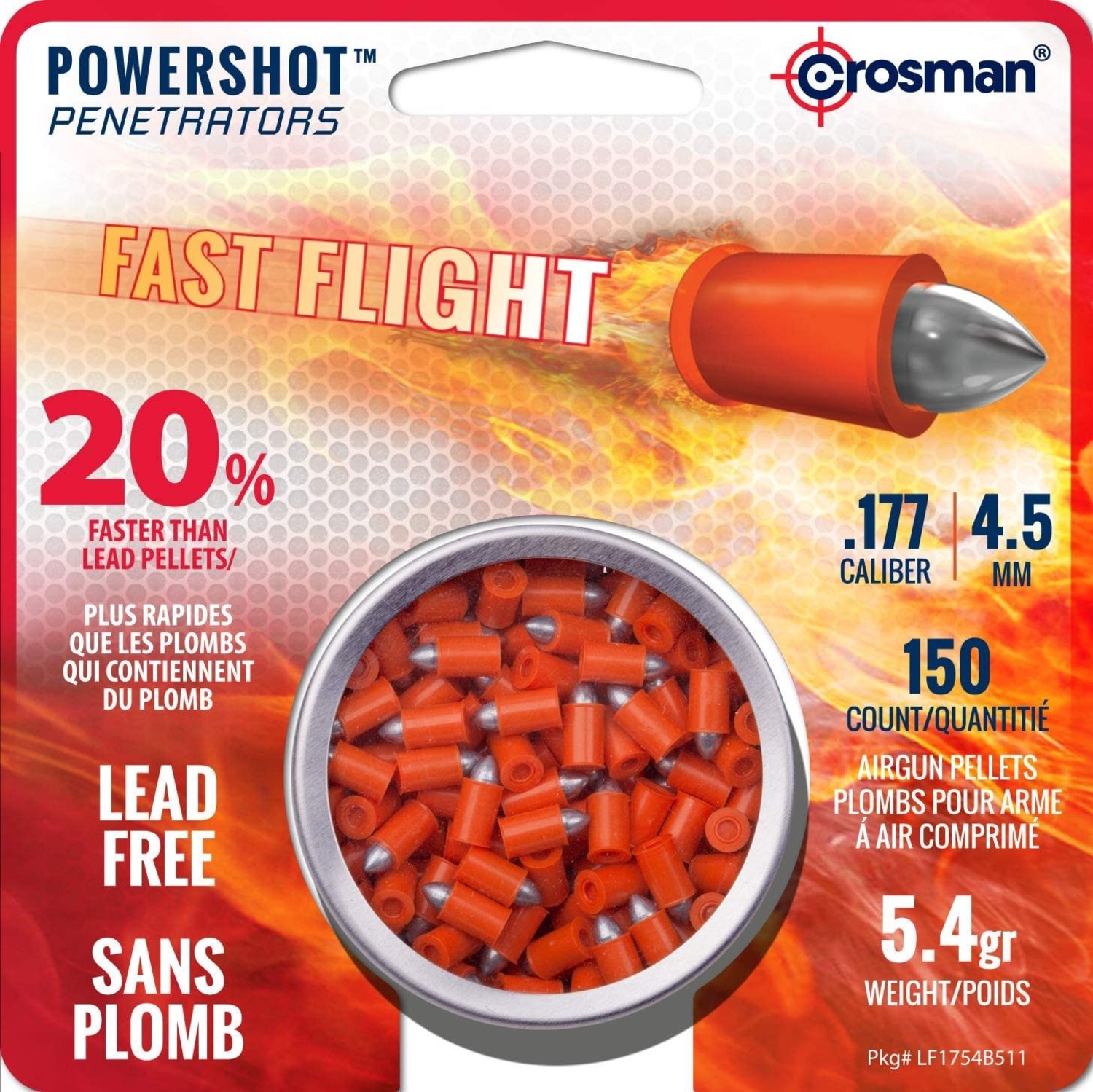 Crosman Fast Flight Penetrator .177 Cal Pellets - Outdoor Essentials