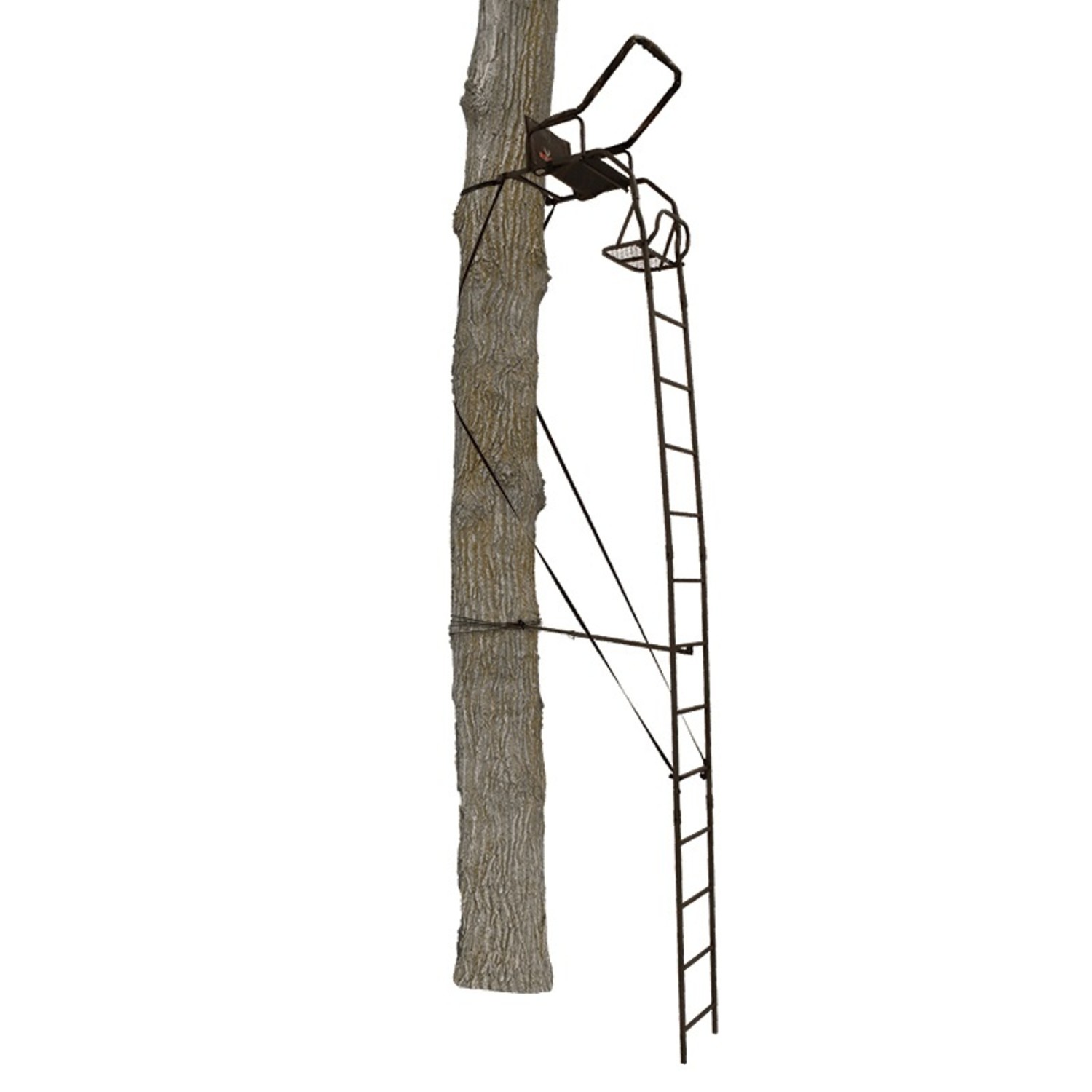 Big Game Treestands 17' Warrior DXT Ladder Stand, Camo/Black Outdoor Essentials