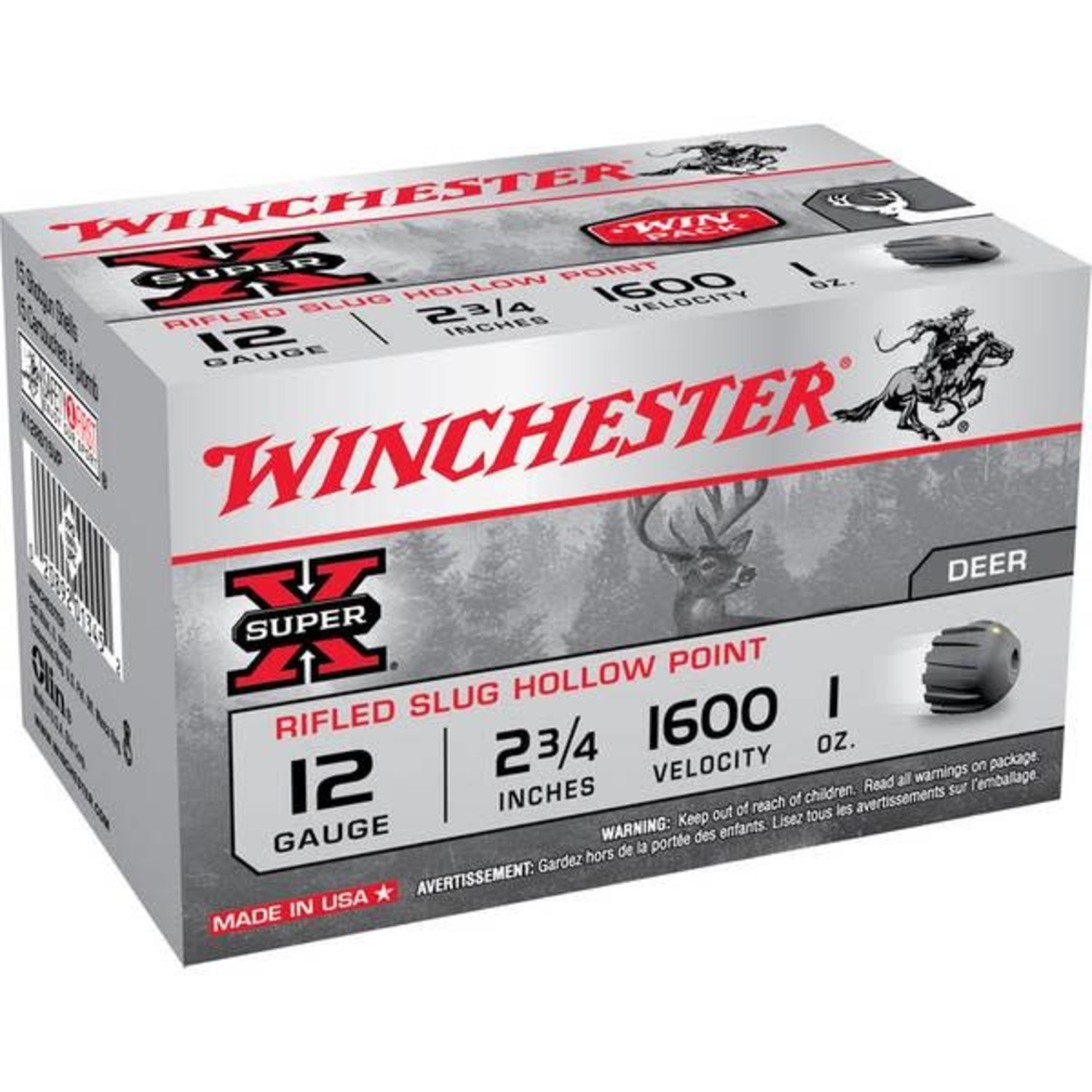Winchester Super X 12 Gauge 23/4" Rifled Slugs Value Pack 15Rds