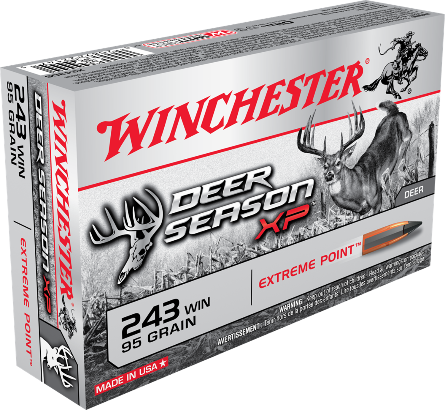 Winchester Deer Season XP 243 Win 95 Grain Extreme Point Polymer