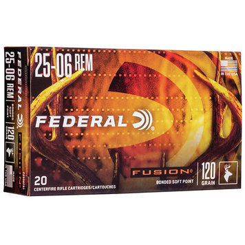 Federal Ammunition Federal Fusion Soft Point 25-06 Rem 120 Grain