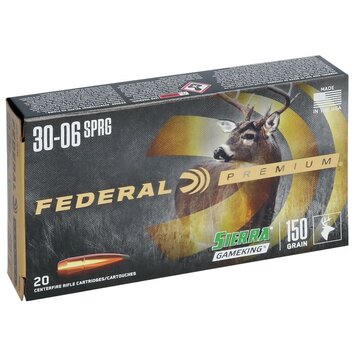 Federal Ammunition Federal Premium 30-06 Springfield 150 Grain Sierra GameKing BTSP