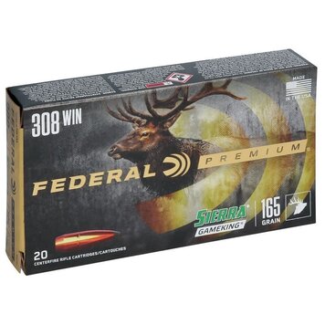 Federal Ammunition Federal Premium 308 Win 165 Grain Sierra GameKing BTSP