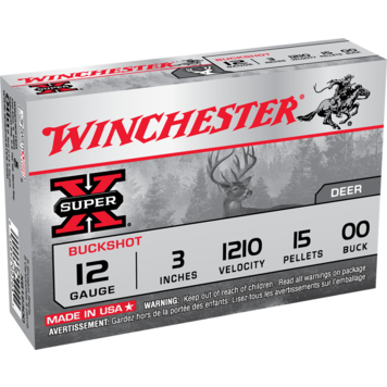 Winchester Winchester 12 Gauge 3" 00 Buckshot 15 Pellets