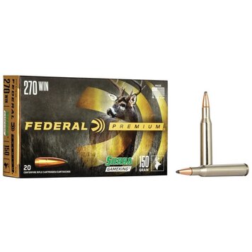 Federal Ammunition Federal Premium 270 Win 150 Grain Sierra GameKing BTSP