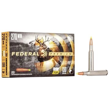 Federal Ammunition Federal Premium 270 Win 130 Grain Nosler Ballistic Tip