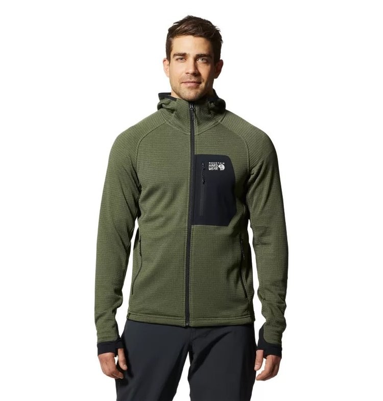 Mountain Hardwear Men's Polartec Power Grid Full Zip Hoody - Outdoor ...