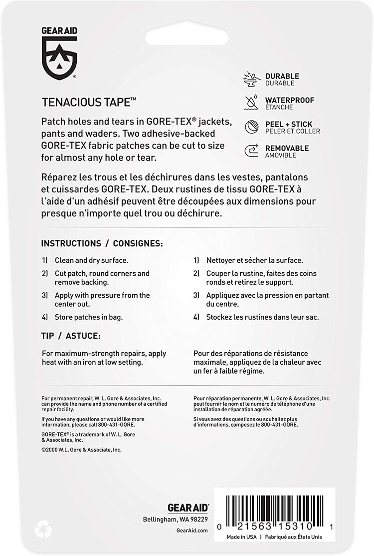 GoreTex Fabric Repair Kit Outdoor Essentials