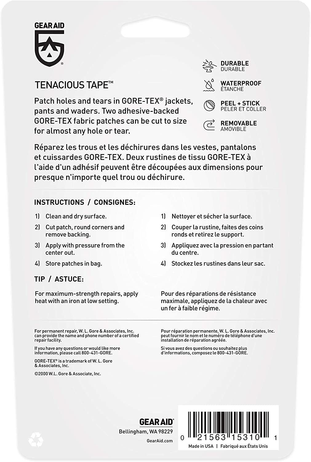 GoreTex Fabric Repair Kit Outdoor Essentials