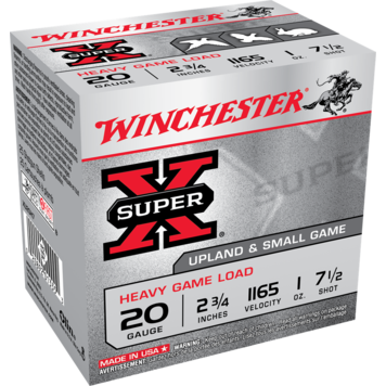 Winchester Winchester Super-X Heavy 20 Gauge 2 3/4" #7.5 Lead Shotshell