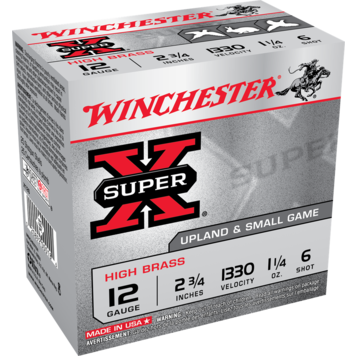 Winchester Winchester Super X High Brass Game Load 12 Gauge 2-3/4" 1-1/4 oz #6 Lead Shot