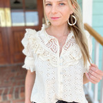 Ecru Eyelet Top