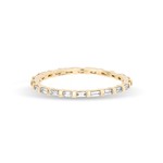 Baguette Diamond Eternity Band Ring Y14 + .31 ct - Size 8