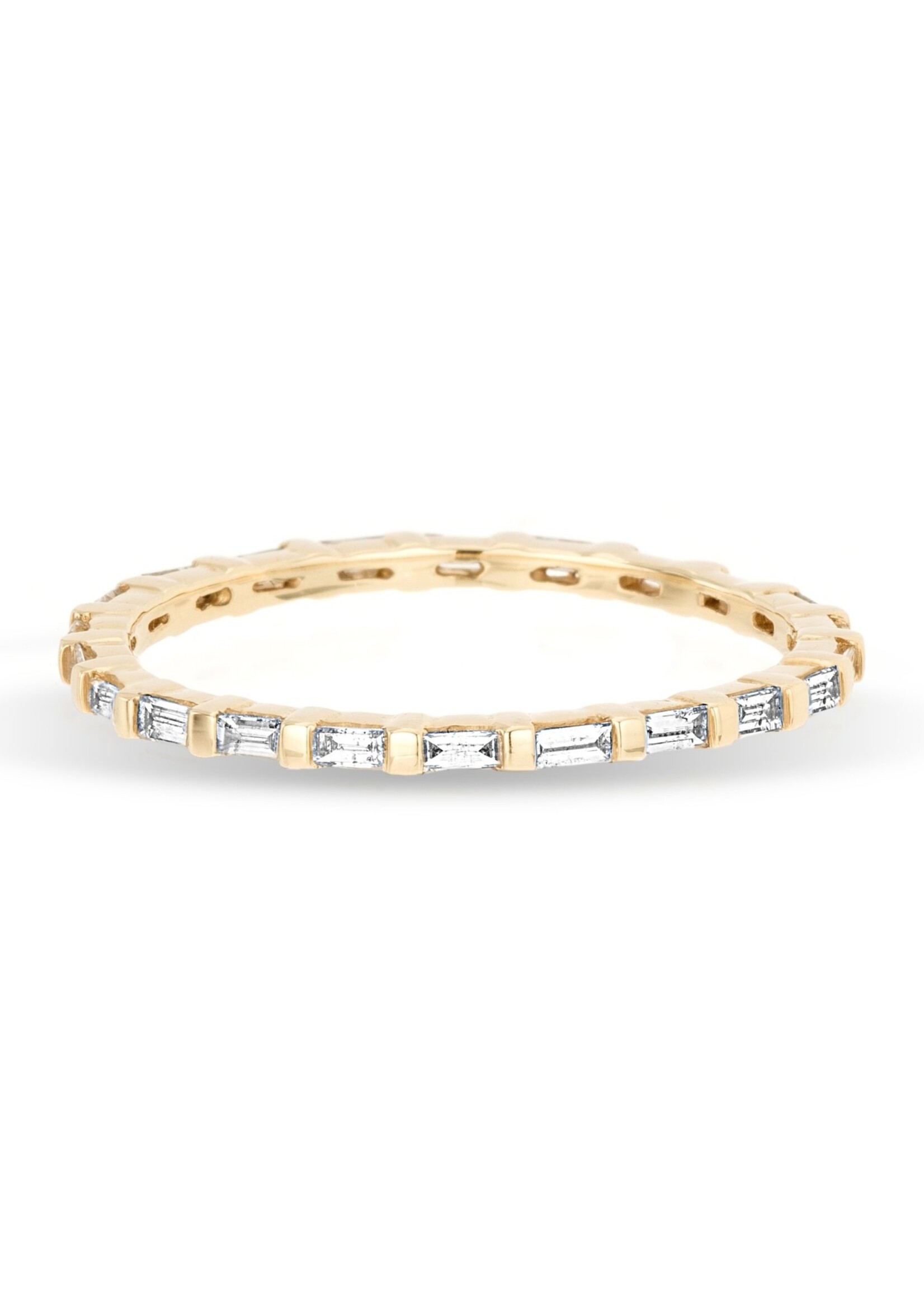 Baguette Diamond Eternity Band Ring Y14 + .31 ct - Size 8