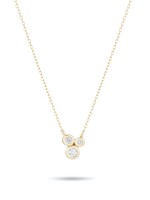 3 Diamond Barnacles Necklace Y14, .055 ct