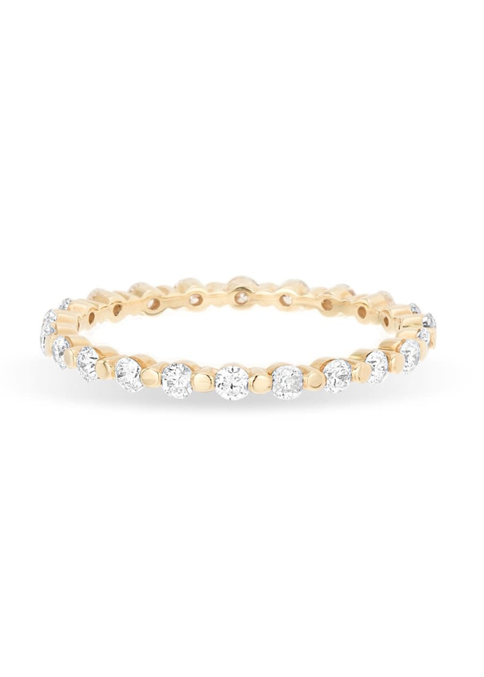 Diamond Shared Prong Eternity Band Ring Y14 + .57 ct - Size 7