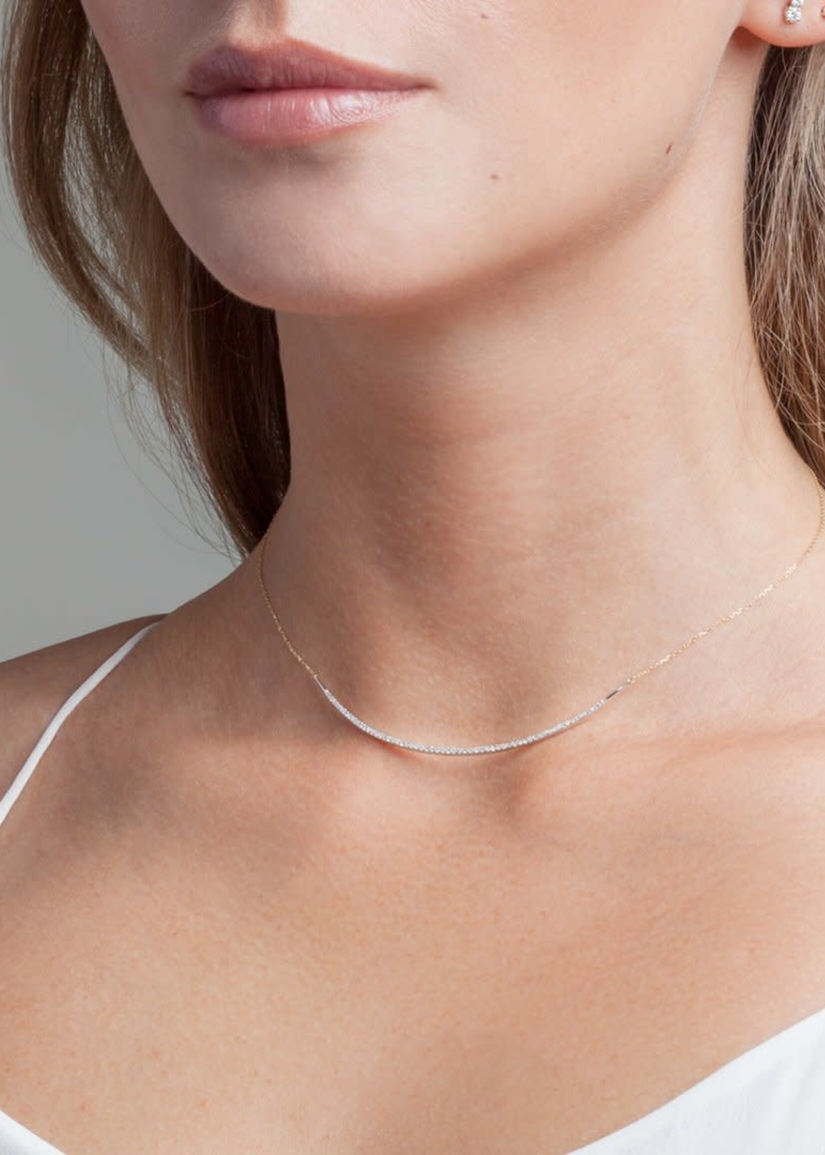 Pave curve collar - MXD - .3 ct