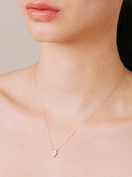 Solid Pave Teardrop Diamond Necklace MXD - .13 ct