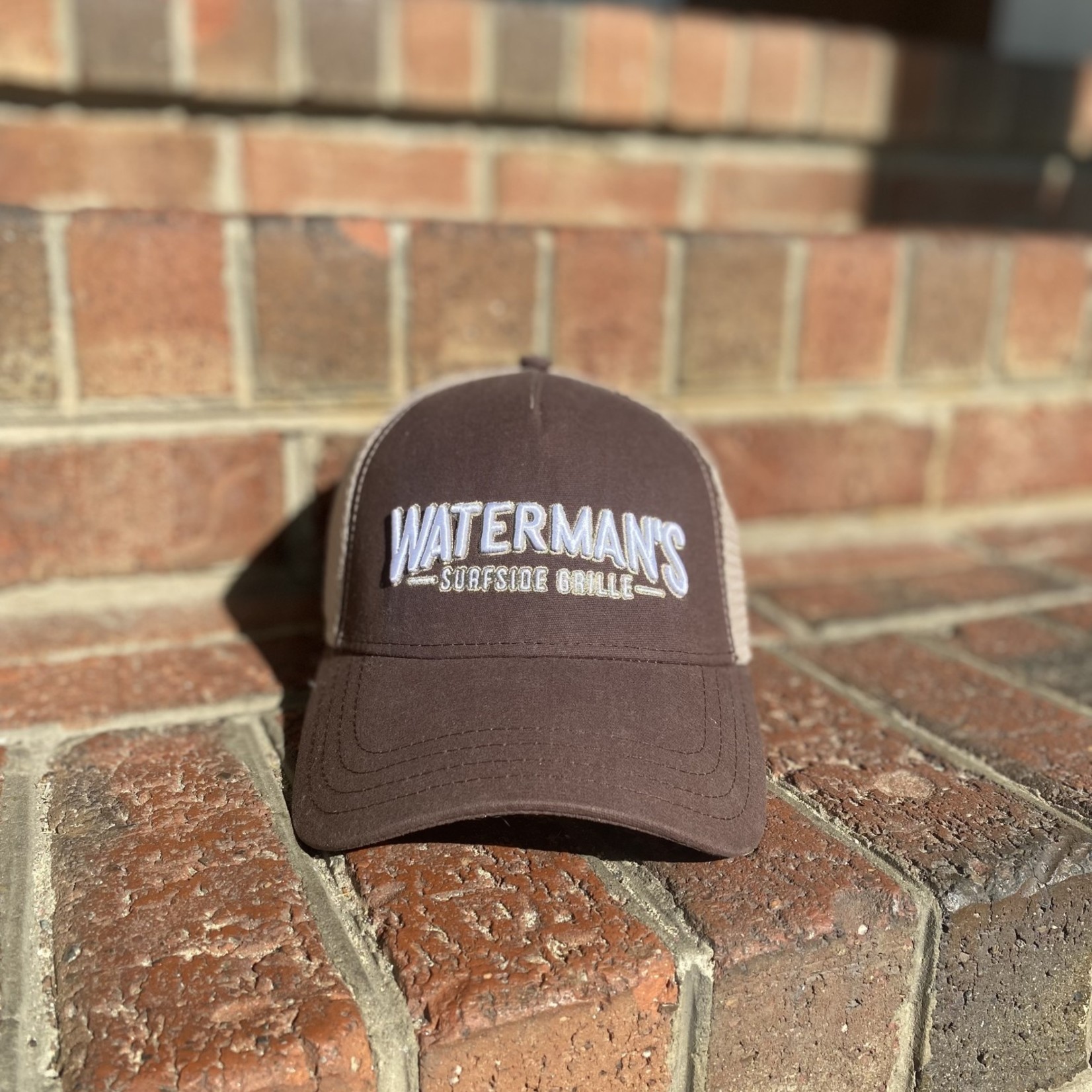 Hats and Visors Waterman's Embroidered Waxed Canvas Adjustable Cap - Brown