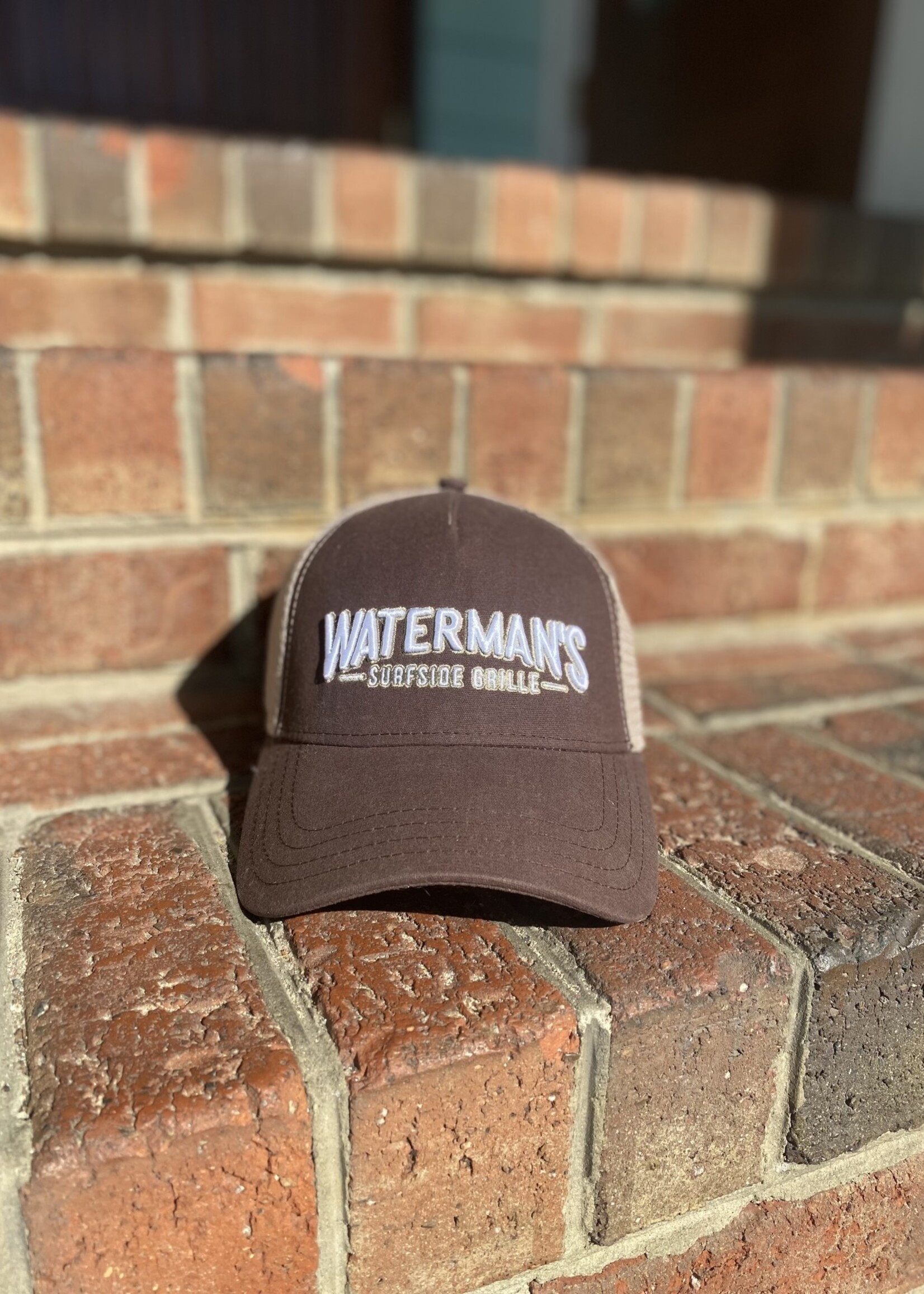 Waterman's Embroidered Waxed Canvas Adjustable Cap - Brown