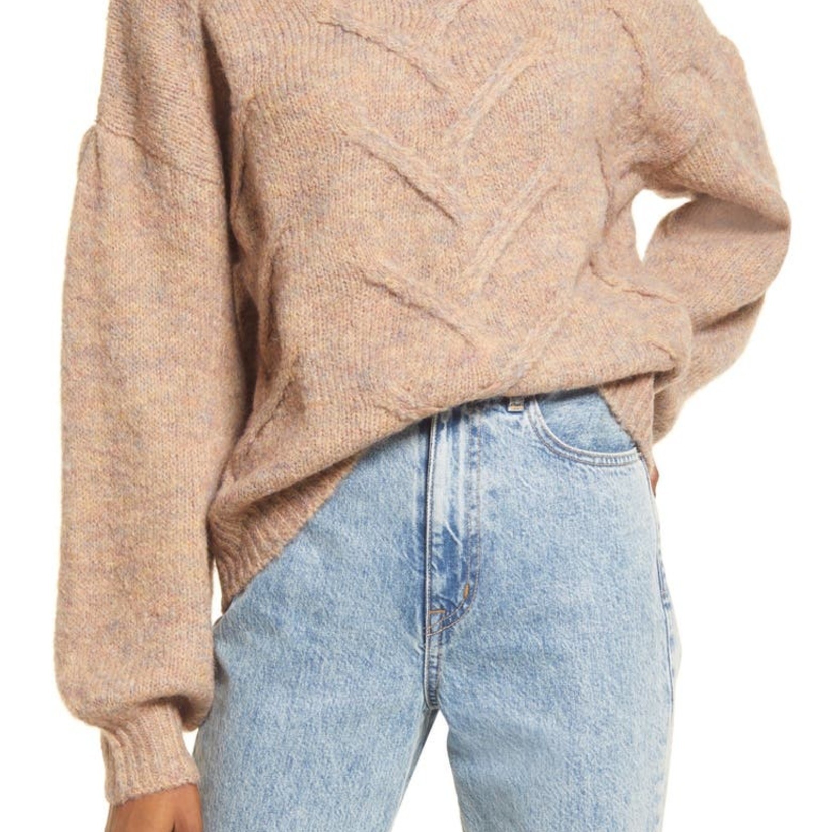 Naiana Chunky Knit Mock Neck Sweater