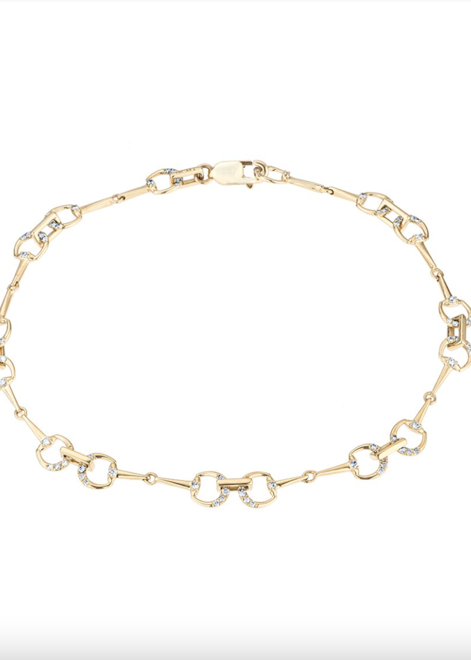 Pave Horsebit Chain Bracelet Y14