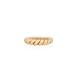 Tapered Twisted Ring - 18K GP over sterling - 5, 6, 7, 8