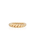 Tapered Twisted Ring - 18K GP over sterling - 5, 6, 7, 8