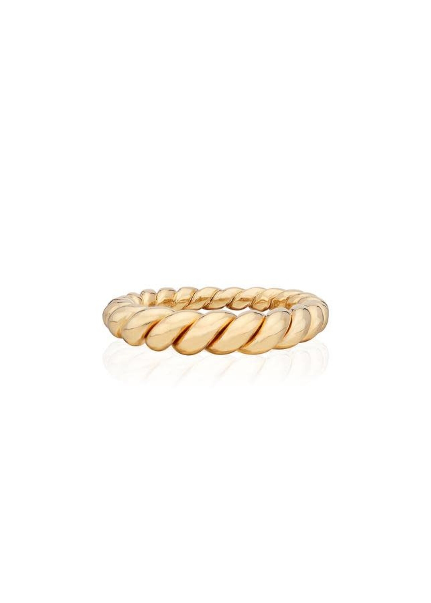 Tapered Twisted Ring - 18K GP over sterling - 5