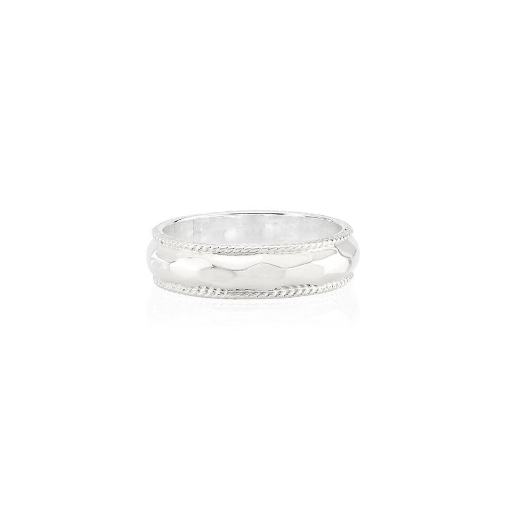 Hammered Stacking Ring - Sterling Silver or 18k Gold Plate