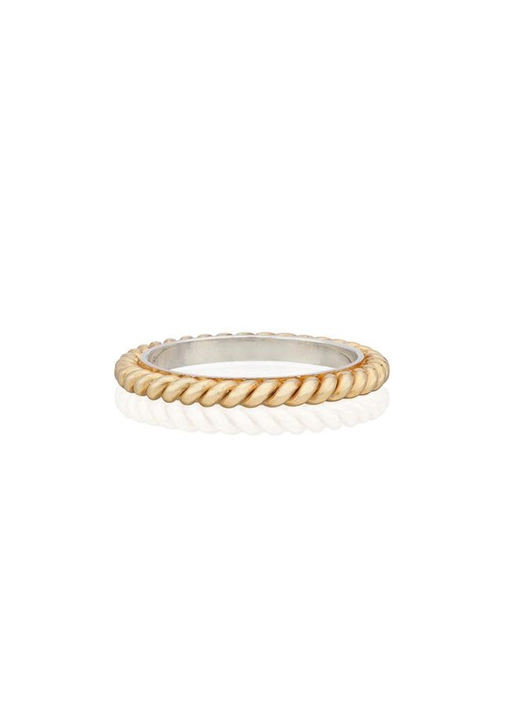 Small Twisted Ring - 18K GP over sterling - 5, 6, 7