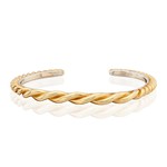 Tapered Twisted Cuff - 18K GP over sterling