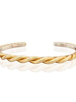 Tapered Twisted Cuff - 18K GP over sterling