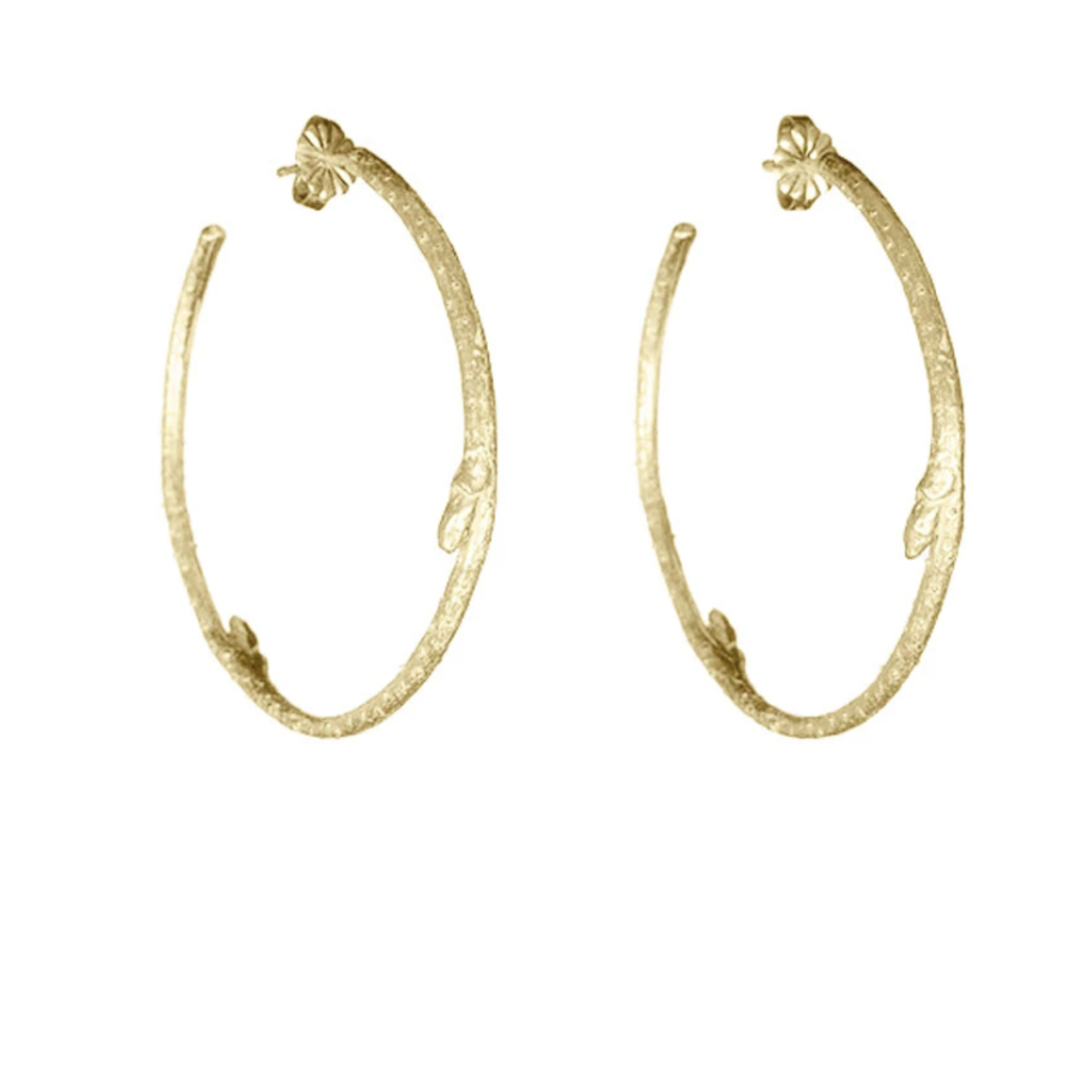 Large Branch Hoops - Vermeil