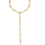 Axel Chain Lariat Necklace 10k Gold Vermeil