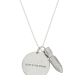 Love is the Bomb or Love or Perish Jewelgram Medallion Necklace