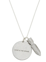 Love is the Bomb or Love or Perish Jewelgram Medallion Necklace