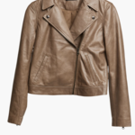 Matha Slate Leather Jacket Small